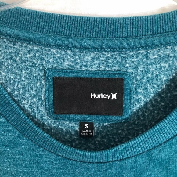 Hurley Crew Neck  Heathered Teal Adult Small - Picture 7 of 8